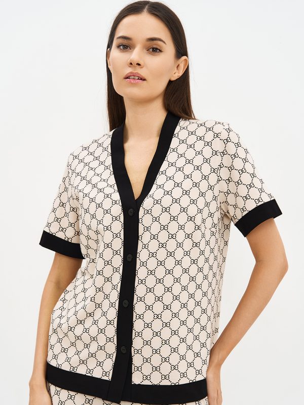 snl-628674_b2 OmD 0240D ALTA MODA Пижама принт. жен. (Рубашка кор.рукав+Шорты), CO